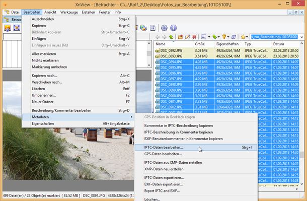 XnView Metadaten XnView Metadaten