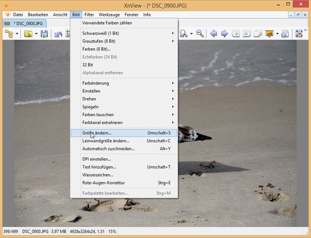 XnView Bildgröße anpassen XnView Bildgröße anpassen