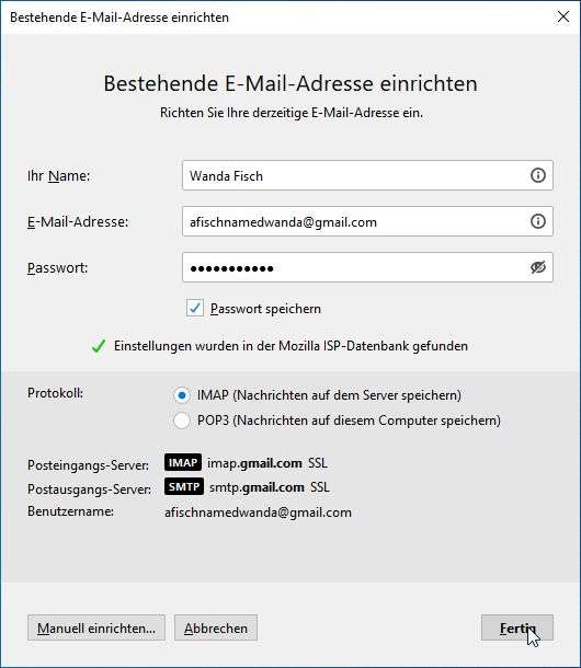 Thunderbird: Google-Mail-Account einrichten Thunderbird: Google-Mail-Account einrichten