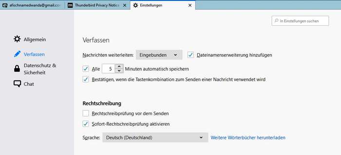 Thunderbird: Deutsch als Sprache einstellen Thunderbird: Deutsch als Sprache einstellen