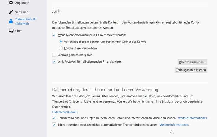 Thunderbird: Datenschutz & Sicherheit Thunderbird: Datenschutz & Sicherheit