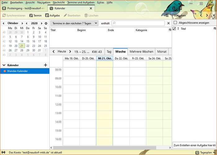 Thunderbird: Kalender  Thunderbird: Kalender