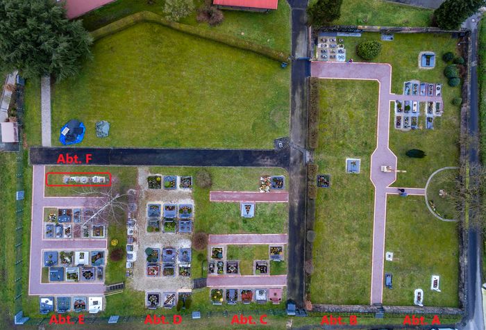 Friedhof Neudorf Januar 2020 - Abteilungen Friedhof Neudorf Januar 2020 - Abteilungen