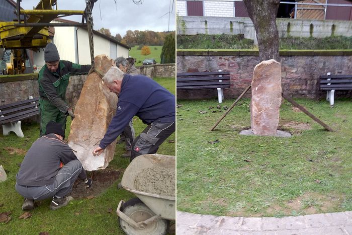 Gedenkstein für die Baumbestattung Gedenkstein für die Baumbestattung