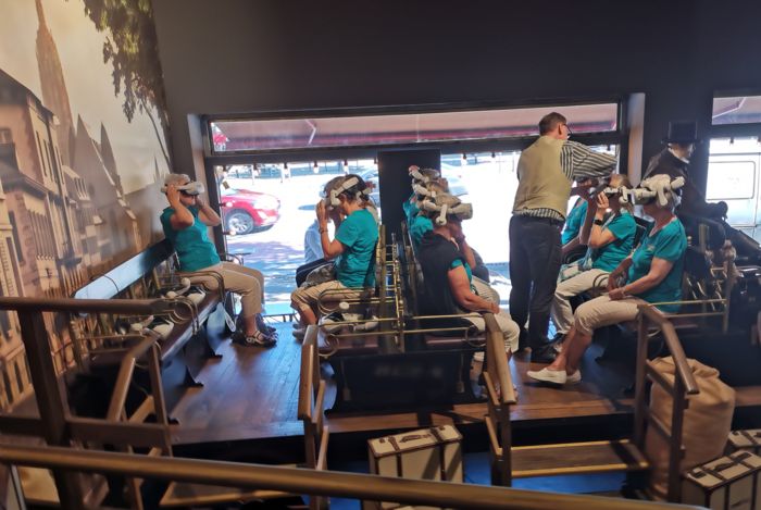 Mit VR-Brillen im Timeride-Museum Mit VR-Brillen im Timeride-Museum